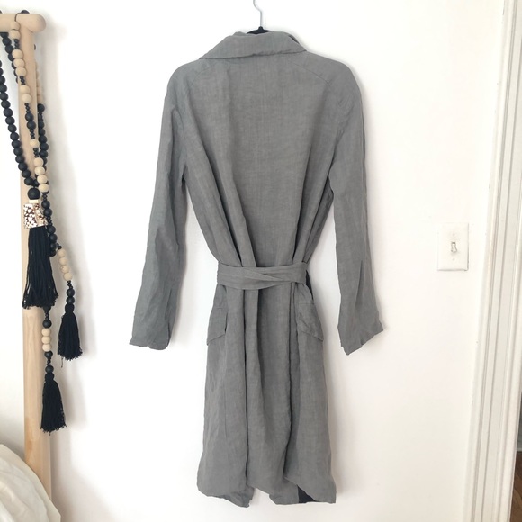 Annette Görtz oversized gray linen trench jacket - Picture 5 of 8